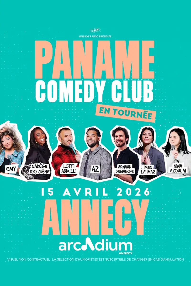 Paname Comedy Club en tournée à Annecy Arcadium le 15 avril 2026